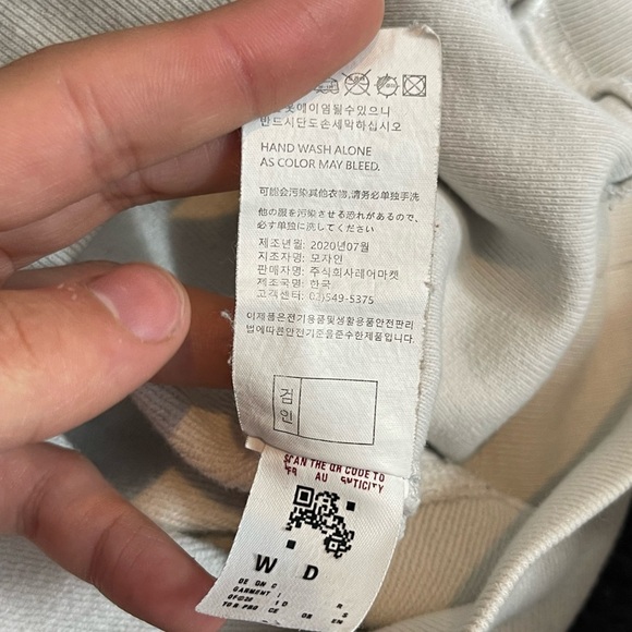 We11Done Men’s Unisex Reflective White Grey Logo Pullover Sweatshirt Size Medium - Picture 10 of 16